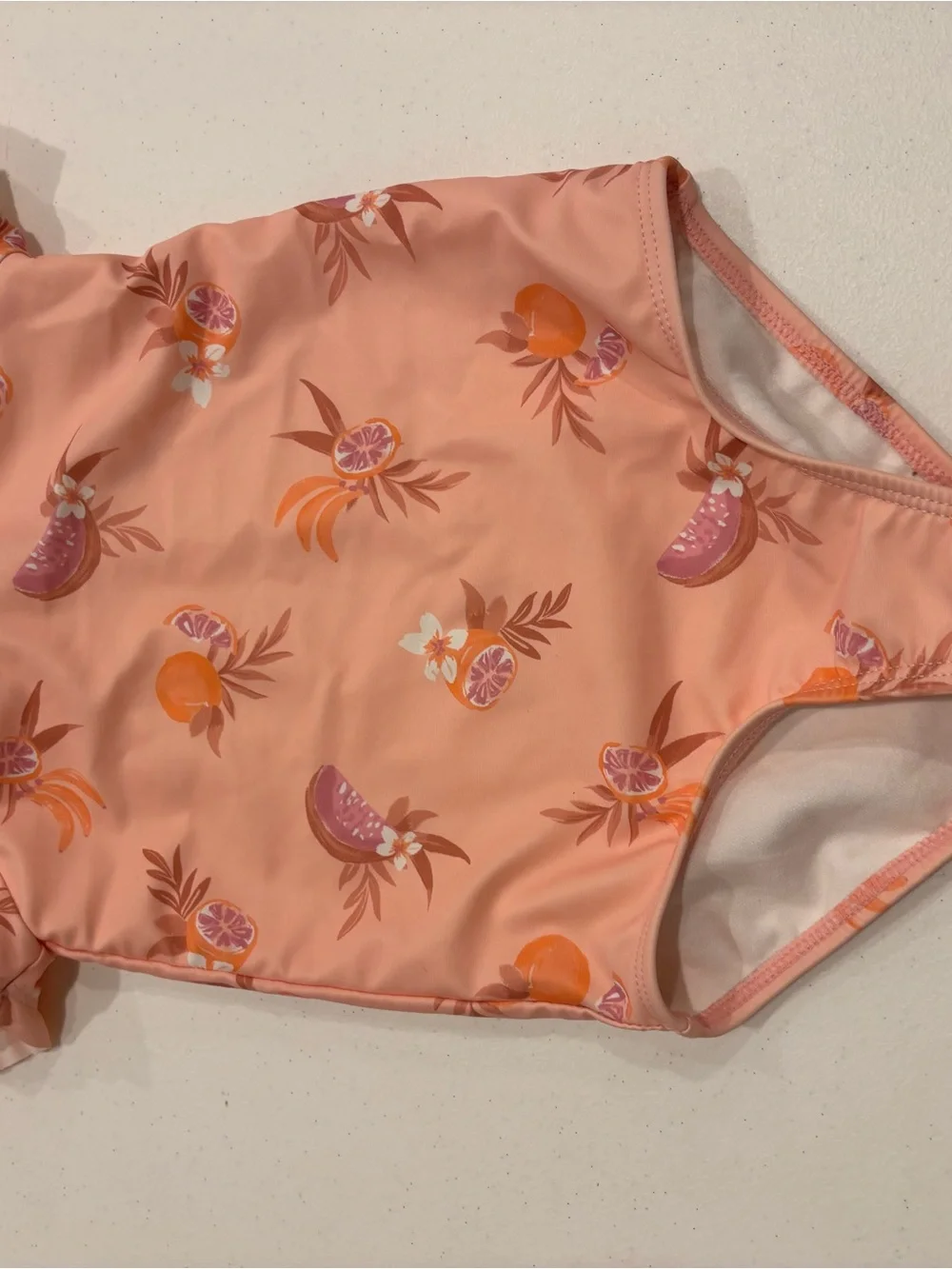 Carter’s 3T Girls Swim Suit Bundle - Floral, Peach & Blue. Ruffles Long Sleeve